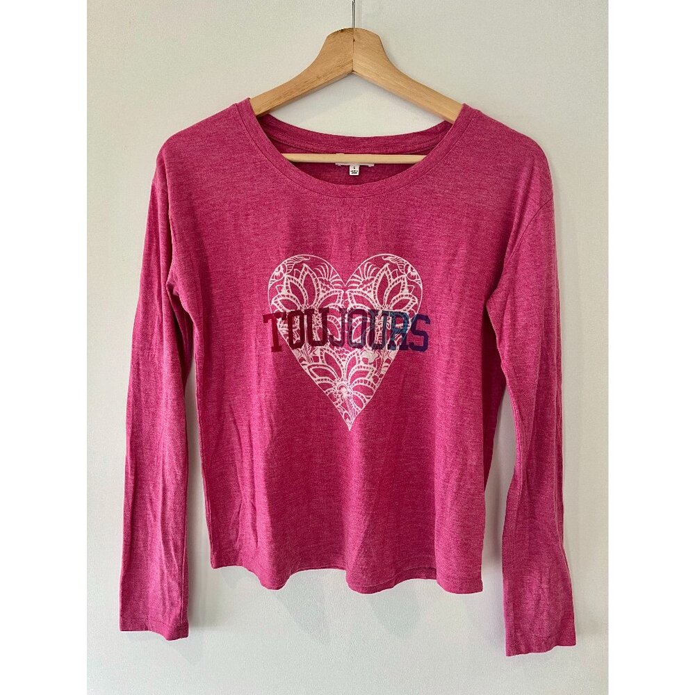 Aritzia Sunday Best Long-Sleeved Pink T-Shirt